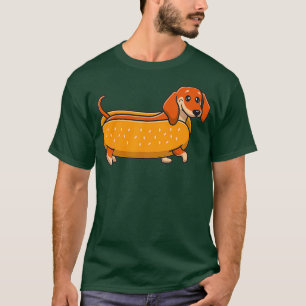 Camiseta Engraçado Dachshund Hotdog Cachorro Cachorro