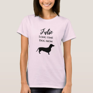 Camiseta Engraçado Dachshund Longo Tempo Cachorro Mãe T-Shi