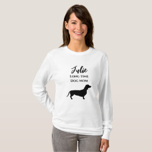 Camiseta Engraçado Dachshund Longo Tempo Cachorro Mãe T-Shi