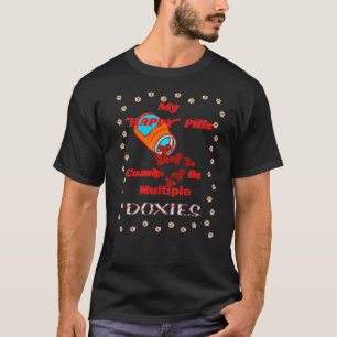 Camiseta Engraçado, Dachshund, Meus Pílulas Felizes Vêm Em