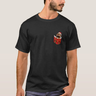 Camiseta Engraçado Dachshund Santa Hat Natal Em Pocket Xmas