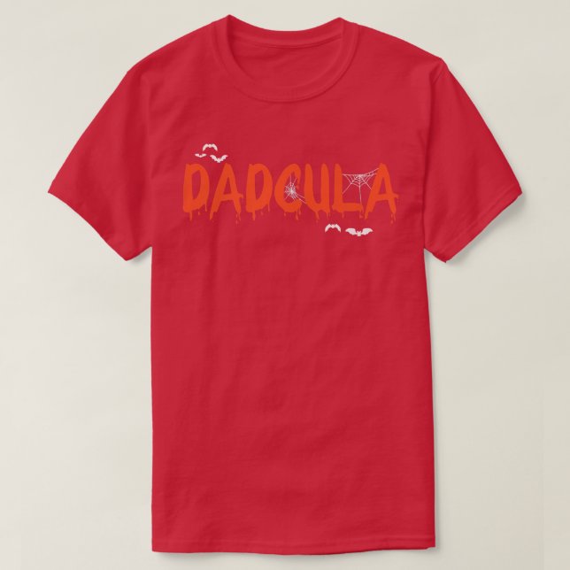 Camiseta Engraçado DADCULA Halloween Pai Dracula Figurume M (Frente do Design)