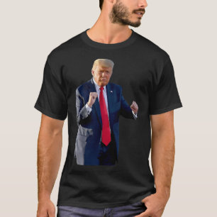 Camiseta Engraçado Dança De Trump Como Um Feliz Votando Tru