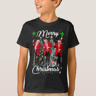 Camiseta Engraçado Dança Papai Noel Natal Pajam