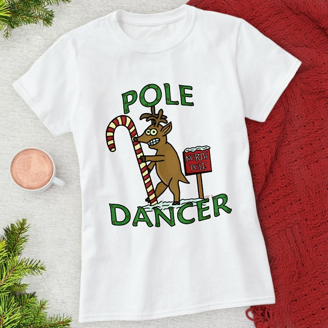 Camiseta Engraçado Dançarino Reindeer de Natal Pun (Criador carregado)