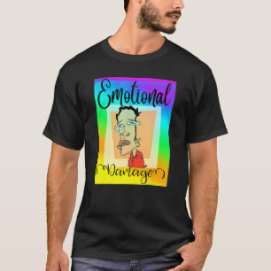 Camiseta Engraçado Dano Emocional Memória Sarcástica