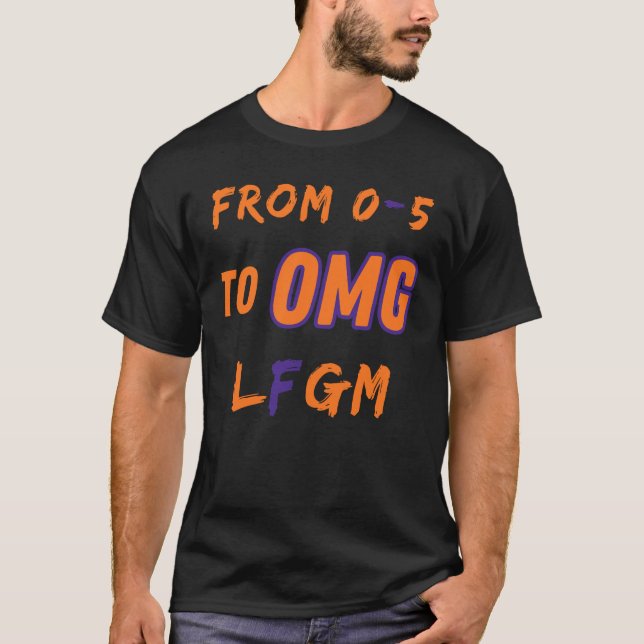 Camiseta Engraçado, De 0-5 A T-shirt Compatível Com OMG LFG (Frente)