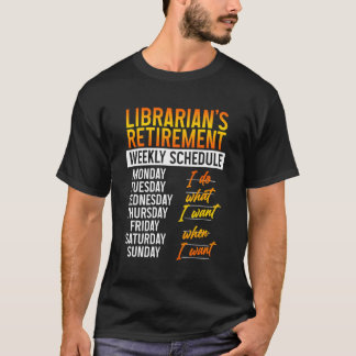 Camiseta Engraçado de aposentadoria da biblioteca escolar a