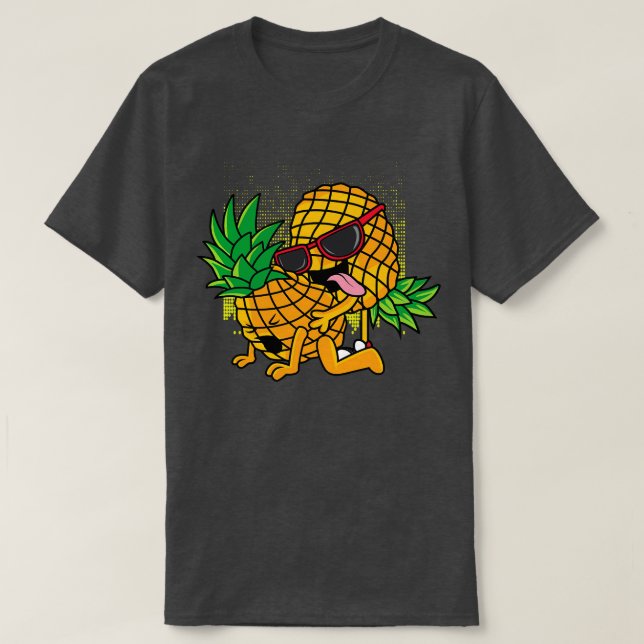 Camiseta Engraçado de cabeça para baixo Pineapple Swinger S (Frente do Design)