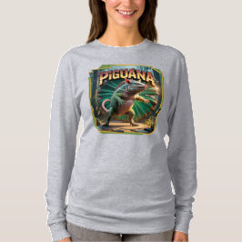Camiseta Engraçado de Criatura Combo da Ilustração Piguana