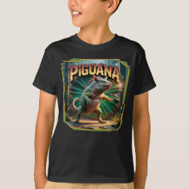 Camiseta Engraçado de Criatura Combo da Ilustração Piguana