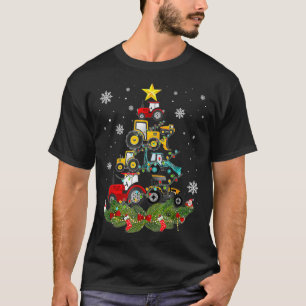 Camiseta Engraçado de Natal do Trator com o dom do Natal