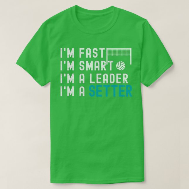 Camiseta Engraçado De Voleibol Sou Um Setter Sayings (Frente do Design)