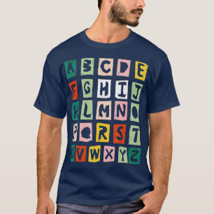 Camiseta engraçado de volta à escola, seu alfabeto pré k ki