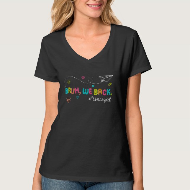 Camiseta Engraçado De Volta Aos Professores Da Escola Bruh  (Frente)