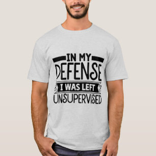 Camiseta Engraçado, defesa de arte e tamanho