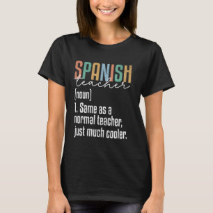 Camiseta Engraçado Definição De Professores Espanhóis De Vo