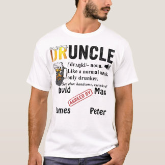 Camiseta Engraçado Definição De Tio Levada Até Funcle Guncl