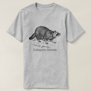 Camiseta Engraçado DEMON Raccoon