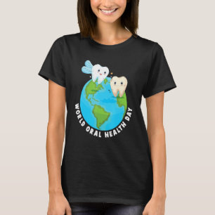 Camiseta Engraçado Dentista Assistente de Saúde Oral Dentes
