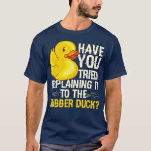 Camiseta Engraçado Depuração de Pato de Borracha do Prog