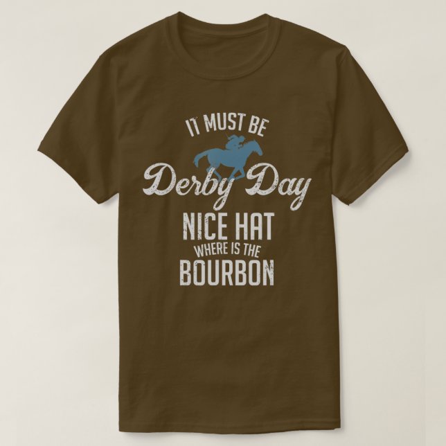 Camiseta Engraçado Derby Day e Mint Juleps, cavalo de Kentu (Frente do Design)