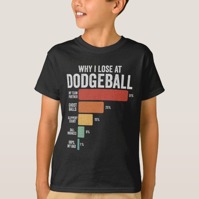 Camiseta Engraçado Deseball Por Que Eu Perder No Dodgeball (Frente)