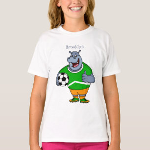 Camiseta Engraçado desenho animado do jogador de futebol d