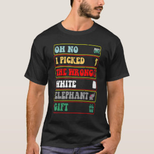 Camiseta Engraçado Desgin Oh Não Eu Peguei A Elepha Branca