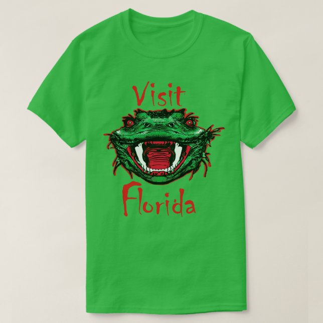 Camiseta Engraçado Design da Flórida Visite Sarcástico da F (Frente do Design)