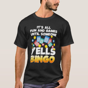Camiseta Engraçado Design De Bingo Lover Para Homens Bingo