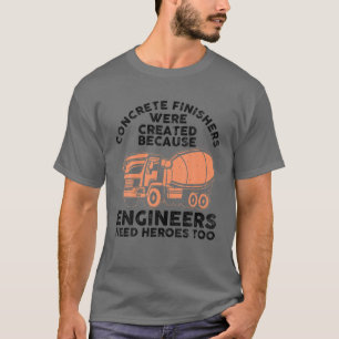 Camiseta Engraçado Design de Finalizador de Concreto Para P