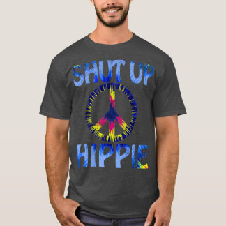 Camiseta Engraçado Design de Hippie Cala-Te, Hippie Legal P