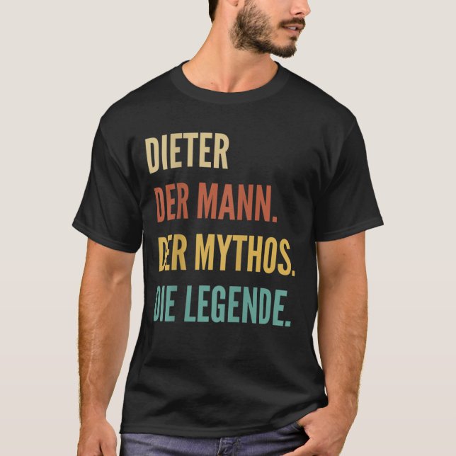 Camiseta Engraçado Design de nome alemão - Dieter (Frente)