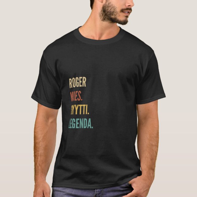 Camiseta Engraçado Design de nome finlandês - Roger (Frente)