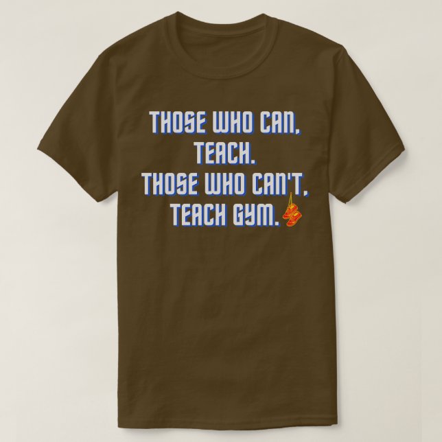 Camiseta Engraçado Design do professor PE (Frente do Design)
