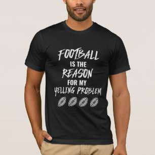 Camiseta Engraçado Design do T-Shirt Problema de Futebol