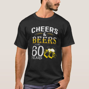 Camiseta Engraçado Design E Cervejas Aos Meus 60 Anos De Na
