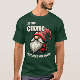 Camiseta Engraçado Design Gnomo Natal