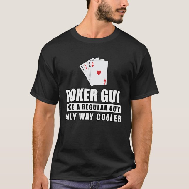 Camiseta Engraçado Design Poker (Frente)