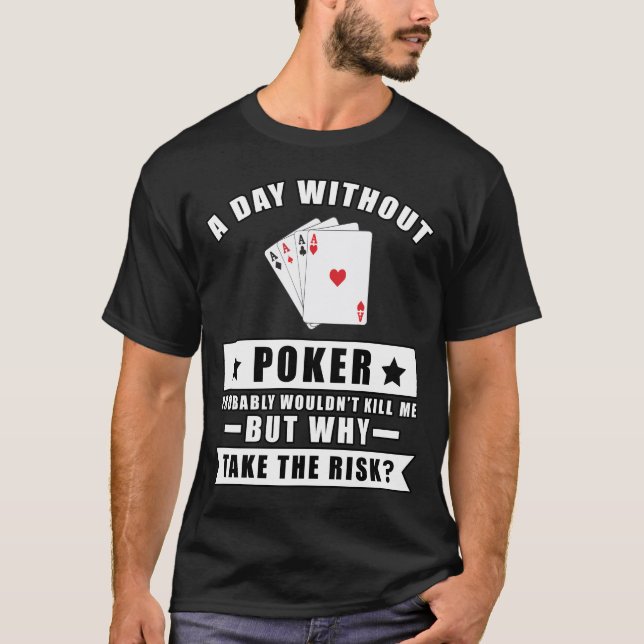 Camiseta Engraçado Design Poker (Frente)
