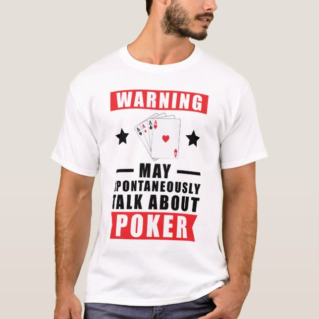 Camiseta Engraçado Design Poker (Frente)