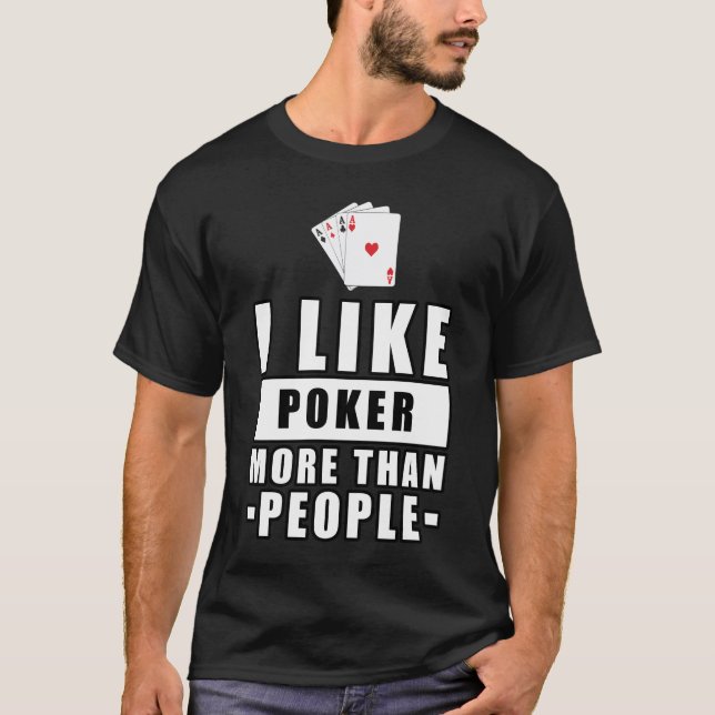 Camiseta Engraçado Design Poker (Frente)