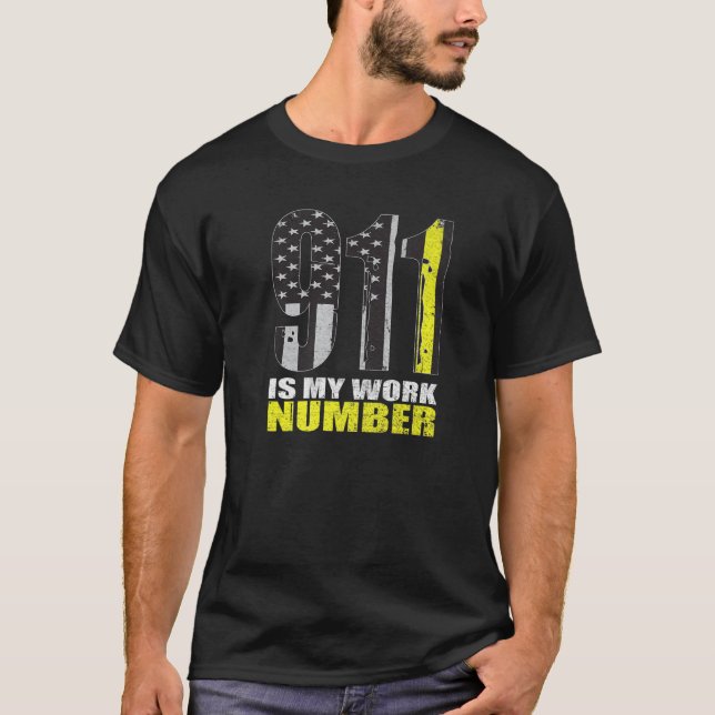 Camiseta Engraçado Despachante Apreciação O Tee 911 É Meu T (Frente)
