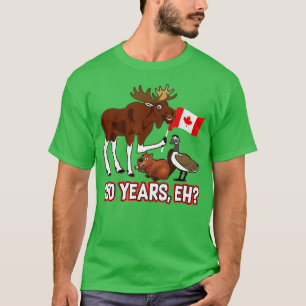 Camiseta Engraçado dia 150 anos no Canadá com o ganso do ca