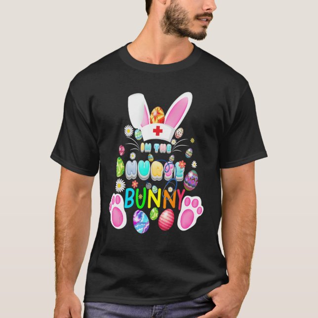 Camiseta Engraçado Dia da Páscoa, sou a enfermeira Bunny Ma (Frente)