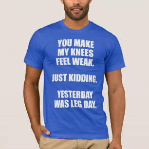Camiseta Engraçado Dia da Perna - Humor Giro Edificador de