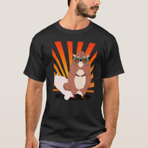 Camiseta Engraçado Dia De Marmota Eu Tenho Planos No Cão Do