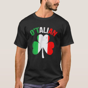 Camiseta Engraçado Dia de São Patrício Irlandês Italiano Ot