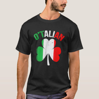 Camiseta Engraçado Dia de São Patrício Irlandês Italiano Ot